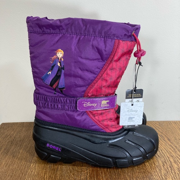 NWT Sorel x Disney Frozen Ana Edition Waterproof Winter Boot Size 7Y, Womens 8